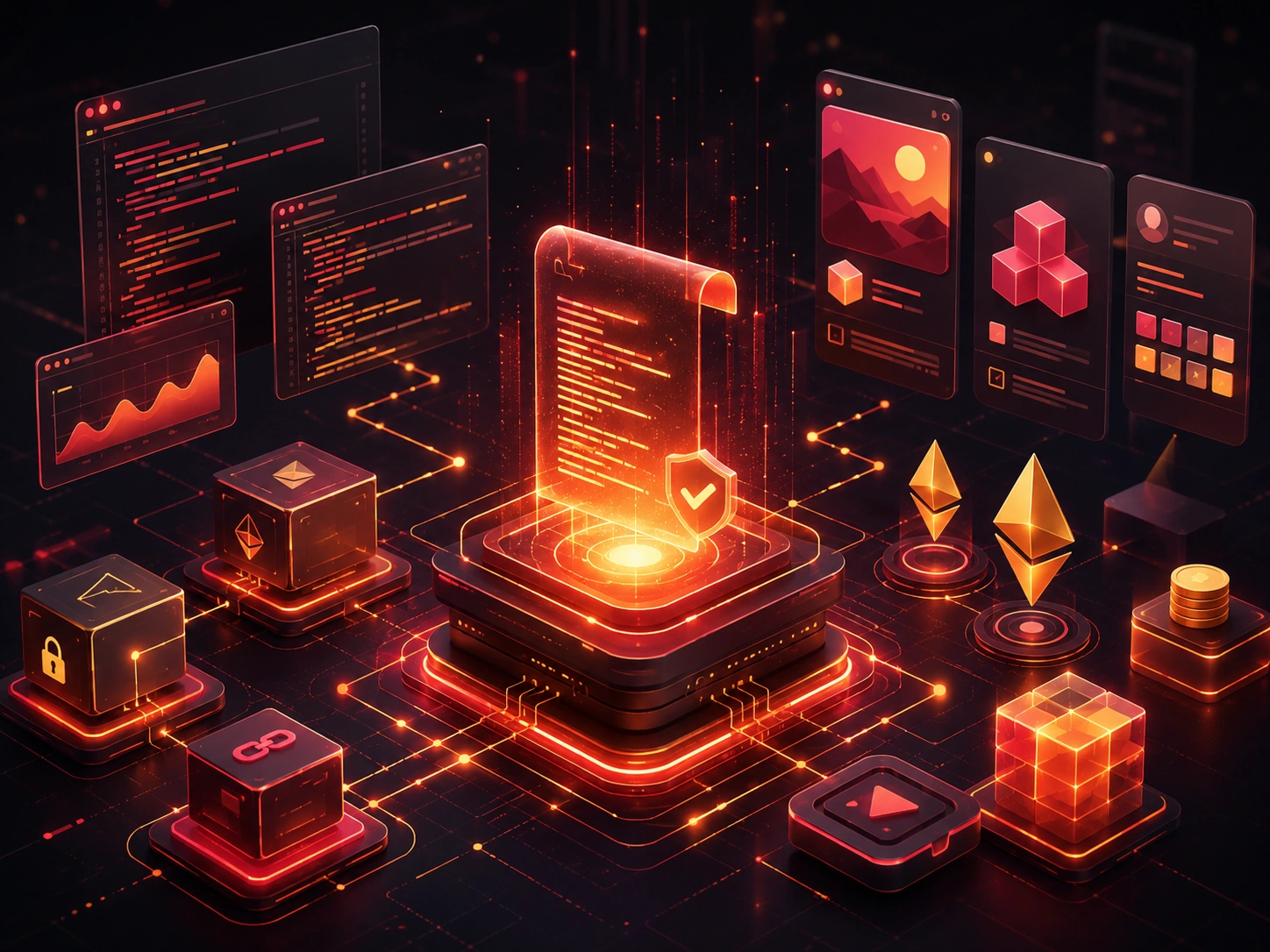 智能合约与 DApp 开发示意图
