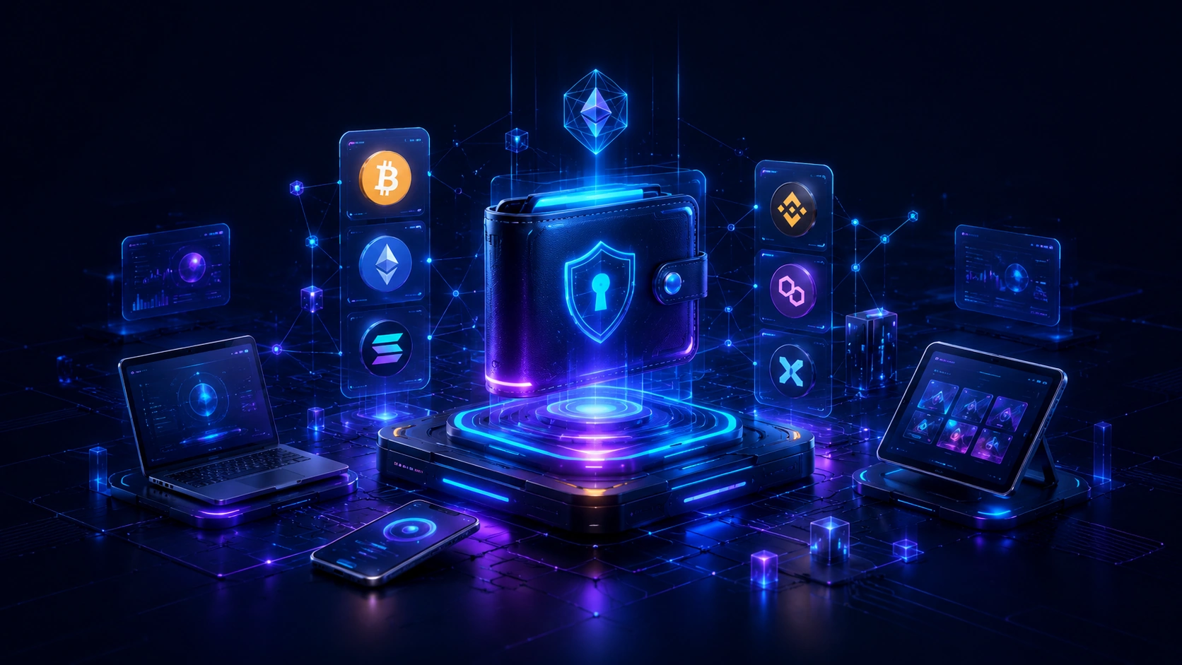 钱包系统开发科技视觉图